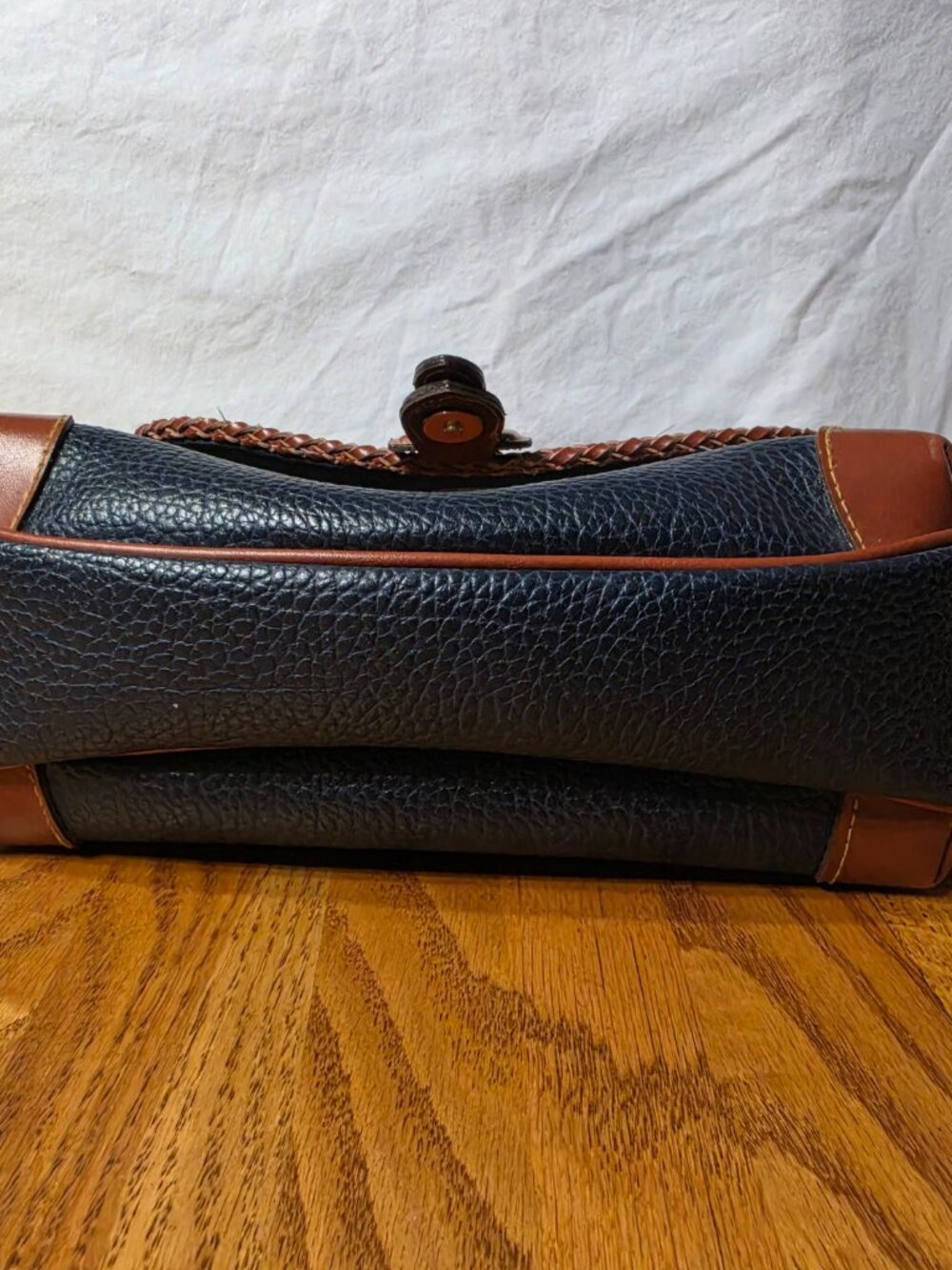 Vintage Dooney and Bourke shoulder bag All Weather Leather Blue Brown - Picture 11 of 12